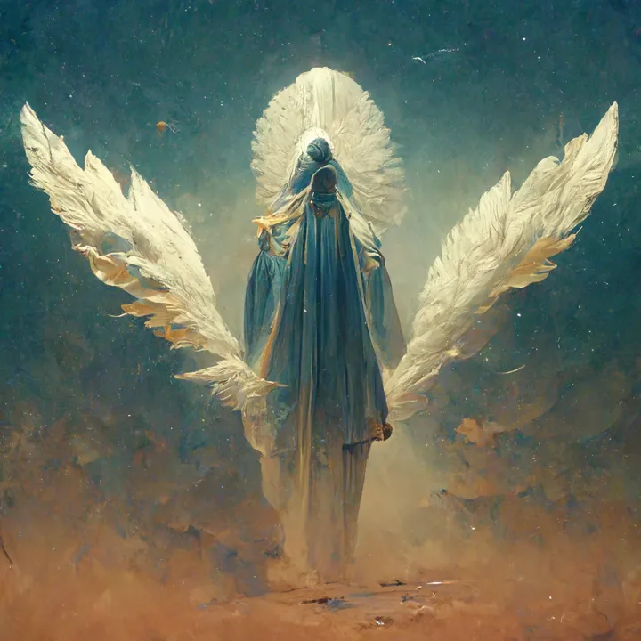 A guardian angel illustration from Christian Bible: Hollow Prayer