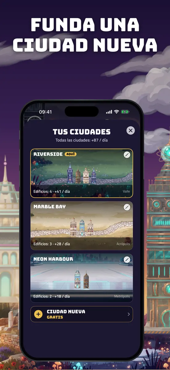 Seis territorios por poblar; cada ciudad paga renta diaria