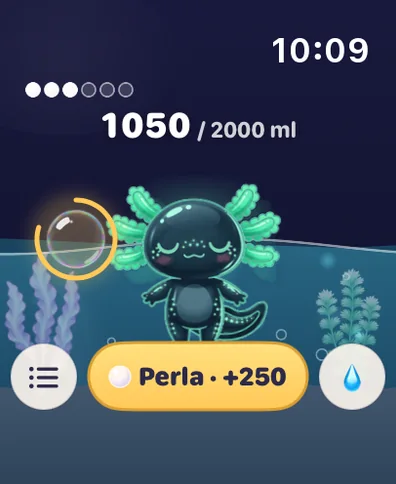 El acuario de noche en el Apple Watch