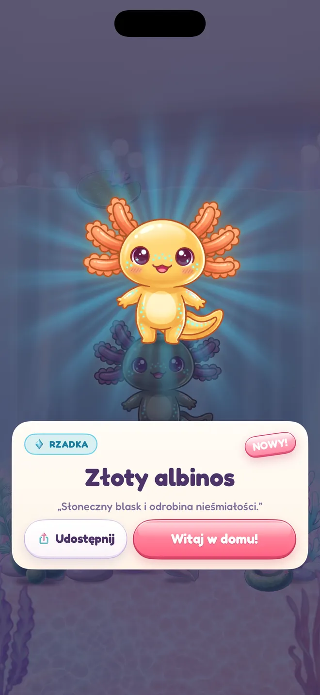 Rzadki złoty albinos wykluwa się z jaja