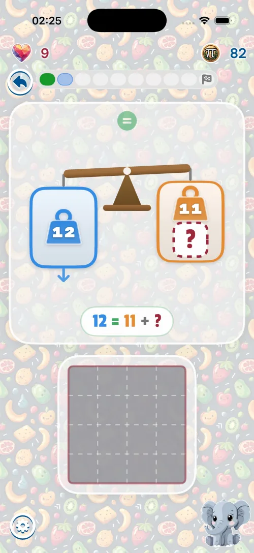 Balancing a sum — twelve equals eleven plus what