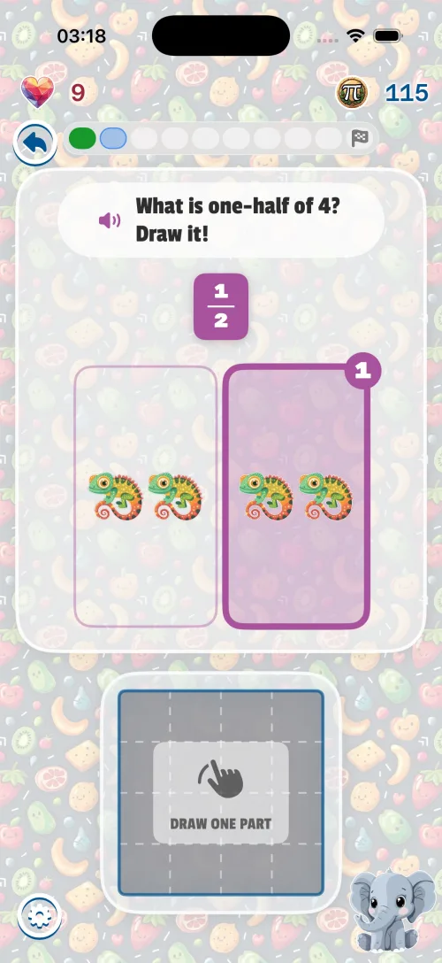 Finding one half of four