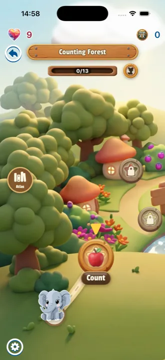 The world map of playful lands in 99 Math Animals